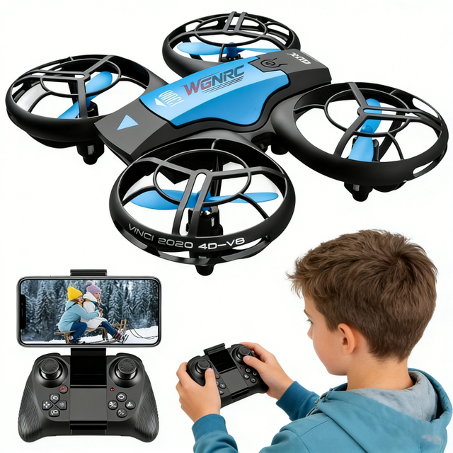 WGNRC V8 Pocket Mini Quadcopter Toys Inductive Rolling Palm Mini Quadcopter,WIFI Control Folding Mini Quadcopter With HD Camera