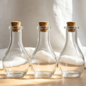 Pot <span class=keywords><strong>en</strong></span> <span class=keywords><strong>verre</strong></span> transparent de 50 ml avec couvercle <span class=keywords><strong>en</strong></span> liège - <span class=keywords><strong>Contenant</strong></span> <span class=keywords><strong>en</strong></span> <span class=keywords><strong>verre</strong></span> unique pour bonbons - Product Image 4