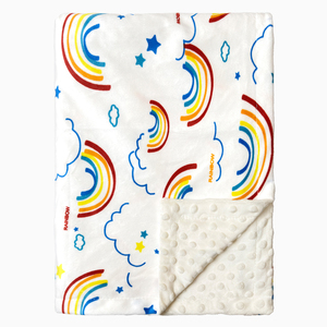 Babydecke mit Regenbogen-Druck, Neutrale Kinderzimmerdecke, Weiche Sensorische Beruhigungsdecke, Kleinkind-Pucktuch, GRS OEKO TEX Fabrik - Product Image 6