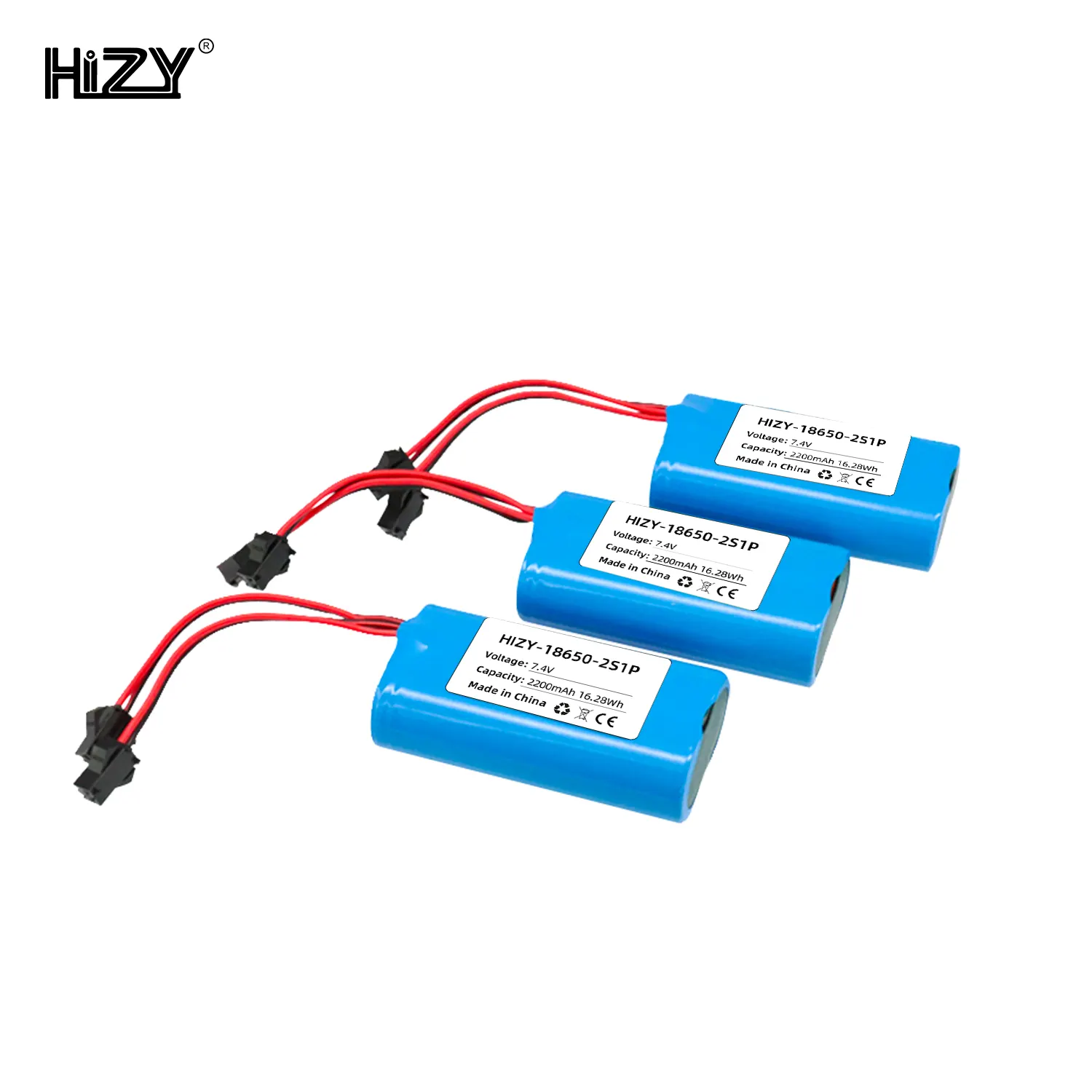 공장 2200mAh 2s1p 7.4V 18650 리튬 배터리 팩 LED 카메라 RC 자동차