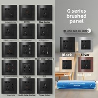 Prise Intelligente avec Minuteur, Contrôle de la Puissance, Panneau de Commande Mural en Verre Trempé AG, Interrupteur à Télécommande Sans Fil USB