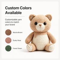 Boneka Plush Kustom yang Menggemaskan Pesanan Minimum Rendah Gantungan Kunci Plush Premium Unik Mewah Buatan Tangan Mainan Plush Rajutan Kustom