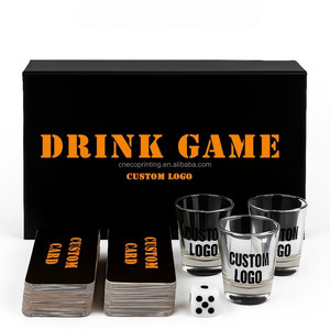Nhà Sản Xuất Tùy Chỉnh Giấy Thiết Kế In Ấn Vui Vẻ Dành Cho Người Lớn Bên Uống Say Thẻ Trò Chơi Boong Hộp Với Bắn Kính Và Xúc Xắc - Product Image 3
