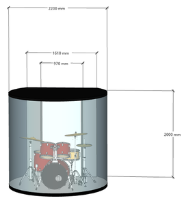 Protector de Tambor de Plexiglás Transparente Personalizado de Fábrica, Control Acústico para Música en Vivo - Product Image 6