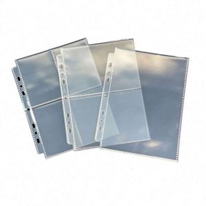 Pochette de rangement transparente en PP A5 A6 A7 étanche avec fermeture éclair et anneaux pour classeur, vente en gros - Product Image 1