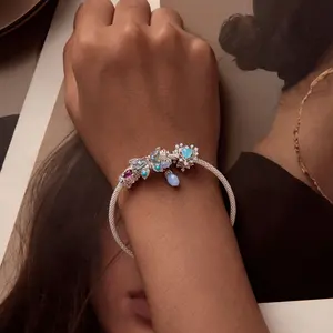 925 prata esterlina jóias finas encantos para pulseiras jóias atacado fazendo personalizado charme zircônia esmalte pingentes bonitos encantos