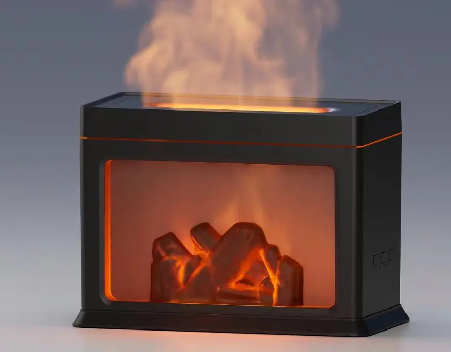 2023 huiles essentielles de haute qualité parfum brume à ultrasons Led Simulation 3D feu flamme effet arôme humidificateurs d'air diffuseurs