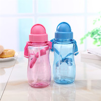 Bouteille d'eau en plastique pour enfants, de ml, avec paille, pour le sport, pour enfants, bouteille pour boissons