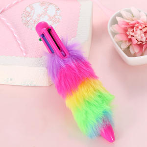 女の子の子供のための6 in1マルチカラーボールペンスパンコールペン格納式6色ファンシーペンマルチカラーペン学生の子供のための1つ - Product Image 6