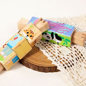 Rompecabezas de Animales Lindos para Viajes en Auto, Juego de Bloques con Forma de Avión, Actividades de Rotación y Deslizamiento para Niños y Niñas - Product Image 4