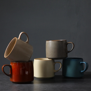 Professional High-Value Couple Water <b>Cup</b> New Design Coarse <b>Ceramic</b> Coffee Mug Retro Nordic Creative Cross-Border Business Gifts - Product Image 5