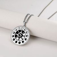 Colliers pendentifs Myshape Azulejo, symbole de la divinité maya Hunab Ku, bijoux en acier inoxydable, talisman pour hommes