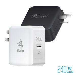 Chargeur rapide GaN 240W à 1 port USB-C (Type-C) avec prise murale CN à 3 broches, compatible PD/PPS, pour <span class=keywords><strong>iPhone</strong></span> <span class=keywords><strong>XR</strong></span>, MacBook, téléphone et ordinateur portable – Meilleures ventes - Product Image 1