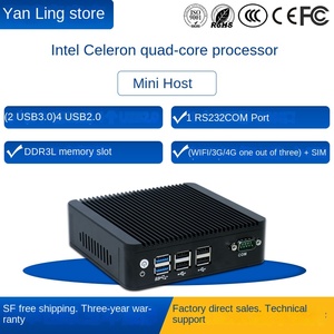 Yanling N5 <span class=keywords><strong>Mini</strong></span> PC Dual Card mạng nhúng điều khiển công nghiệp hỗ trợ 4 gam tiêu thụ điện năng thấp hệ thống Trần Ba hiển thị cho - Product Image 5