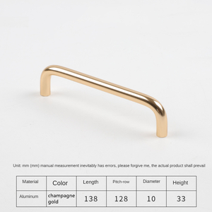 Solid U-shaped Aluminum Alloy Handles for Kitchen Cabinets <strong>Bedroom</strong> Furniture Outdoor Use-Modern Design <strong>Door</strong> Pulls - Product Image 3
