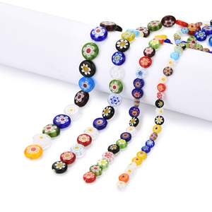 Cuentas de cristal de flores de colores mezclados a granel, suministros artesanales para pulseras de estilo <span class=keywords><strong>Pandora</strong></span>, fabricación de joyas bohemias - Product Image 4