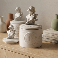 Statues de personnages et bougies aromatiques modernes faites à la main en cire de soja avec senteurs personnalisées pour la décoration de la maison et les cadeaux de fêtes