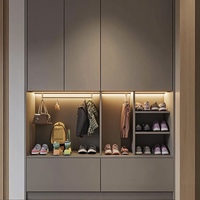 Ensemble de meubles d'entrée en bois gris moderne, étagère à chaussures et console gain de place, armoire à chaussures fine avec tiroirs