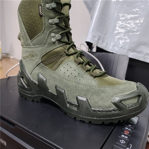 Bottes tactiques hautes en daim de vache vert camouflage TSB08, fabriquées en Chine - Product Image 4