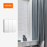 Système de contrôle électronique moderne de haute qualité, interrupteur mural sans fil avec batterie intégrée, rideau électrique à enrouleur pour bureau