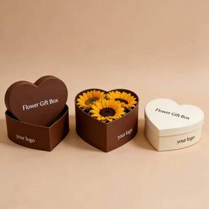 Caja de Regalo de Chocolate con Forma de Corazón, Reciclable, Popular, Bajo MOQ, Delicada, para Anillos de Boda - Product Image 1