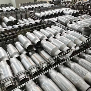 2 "2.5" 3 "Inlet/Outlet phổ xúc tác chuyển đổi với O2 Port & lá chắn nhiệt xúc tác chuyển đổi - Product Image 4