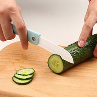 Aiguiseur de couteaux pliant en céramique de cuisine promotionnel d'usine et éplucheur de légumes avec poignée en plastique