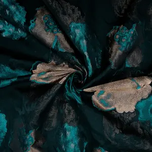 VENTE CHAUDE femmes robes 100 polyester style vintage satin brocart jacquard tissu
