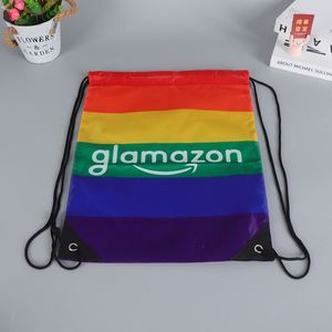 Sac à dos publicitaire coloré en polyester avec poches, idéal pour les événements sportifs, sac à cordon double pour activités de plein air - Product Image 2