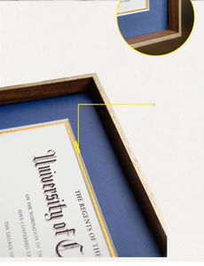 Manufacturers Provide Gold Certificate Award Framing Solid Wood Wall <b>Mounted</b> Photo <b>Frame</b> - Product Image 3