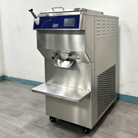 Professionele verticale Italiaanse gelatomachine van roestvrij staal, vrijstaand, open bovenkant, batch-ijsmachine