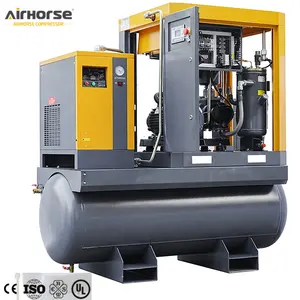 Airhorse quay công nghiệp 7.5KW 11Kw 15KW Máy nén khí trục vít tất cả trong một 500 lít với máy sấy không khí 8bar 10BAR 12 bar 16bar