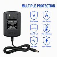 Adaptateur secteur mural AC/DC 24W 12V 2A avec prise US pour batterie électronique et haut-parleur intelligent – Personnalisation professionnelle
