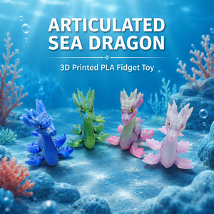 มังกรขยับได้ รุ่น Majestic Sea Dragon พร้อมปากเปิดได้ พิมพ์ 3 มิติ วัสดุ PLA สำหรับทุกเพศ ยืดหยุ่นได้ บรรจุภัณฑ์เดิม - Product Image 6