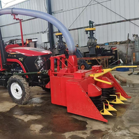 Moissonneuse-batteuse à fourrage montée sur tracteur à deux rangs, pour la récolte de maïs, de paille et de fourrage pour l'alimentation animale