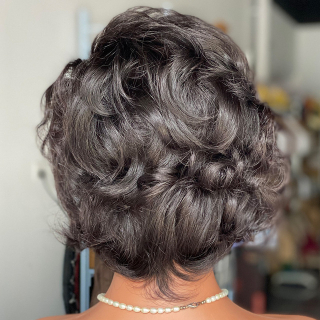 Pixie Cut Short Curly Wig with Natural Black 10 Inch Human Hair, Wear and Go Glueless Wigs for Black Women for Daily Party Use