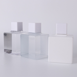 Botella de champú de diseño de lujo, botella de perfume de aceite y pelo cuadrado de 300ml, botellas de champú vacías de plástico con tapa giratoria - Product Image 1