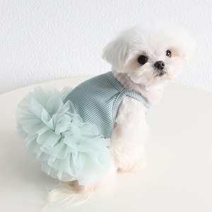 JXANRY gonna Tutu in cotone con stampa classica per cani e gatti primavera estate nuovi <span class=keywords><strong>vestiti</strong></span> per animali domestici per feste di compleanno vacanze di capodanno - Product Image 4