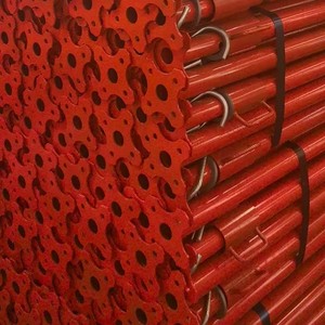 Puntales telescópicos ajustables de acero avanzados con tuerca de flor, postes de apuntalamiento de alta capacidad de carga para soporte de encofrados de construcción - Product Image 4