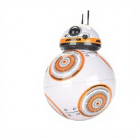 Robot RC 2.4G télécommandé avec son, figurine d'action améliorée, robot intelligent BB8, modèle de jouet pour enfants