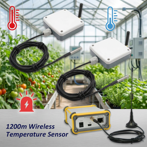 Sistema de Sensores de Temperatura Inalámbricos, Seguimiento en Tiempo Real, 4 Sensores de Temperatura con Registrador - Product Image 1