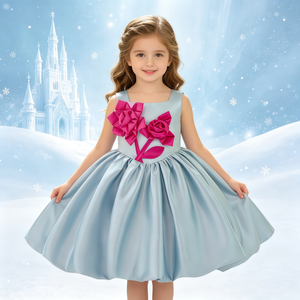 Vestido <span class=keywords><strong>de</strong></span> <span class=keywords><strong>Fiesta</strong></span> Formal <span class=keywords><strong>para</strong></span> Niña Pequeña con Apliques <span class=keywords><strong>de</strong></span> Rosas en 3D, Vestido <span class=keywords><strong>de</strong></span> Satén con Flores <span class=keywords><strong>para</strong></span> Niña, Traje <span class=keywords><strong>de</strong></span> Princesa <span class=keywords><strong>para</strong></span> Cumpleaños, Vestido <span class=keywords><strong>de</strong></span> <span class=keywords><strong>Fiesta</strong></span> Infantil, Ropa <span class=keywords><strong>para</strong></span> Niñas - Product Image 1