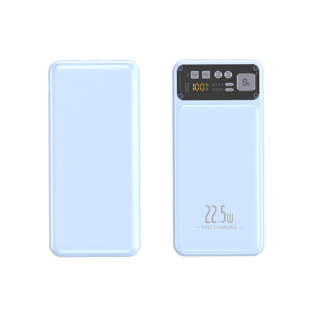 HDL 22.5w 10000mah Powerbanks Fast Charging With Digital Display Built in Cables Type C Power Bank for Smart Phone with 4 Cables