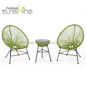 Chaises d'extérieur pour restaurant Meubles Party Home Garden Chair Set Rotin Wicker String Egg Loisirs Steel Modern Designer - Product Image 1