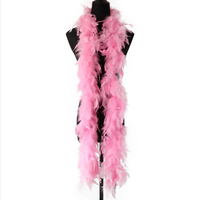 Boas en plumes d'autruche rose et rose rouge teints pour les décorations de festivals de bricolage accessoires vestimentaires et embellissements