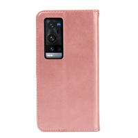 X60 Pro Plus cuir de veau couleur unie cuir portefeuille magnétique étuis de téléphone portable portefeuille antichoc esthétique étui de téléphone en vrac