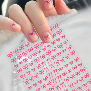 Negro blanco rosa cinta Bowknot pegatinas <span class=keywords><strong>de</strong></span> uñas Kawaii 3D autoadhesivo decoración <span class=keywords><strong>de</strong></span> uñas pequeño lazo encantador calcomanías <span class=keywords><strong>manicura</strong></span> japonesa - Product Image 6