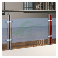 Fabrikpreis Modernes Edelstahl-Treppengeländer Glasklammer Spiegel Satin-Farbe Handlauf mit Balustraden