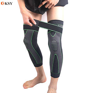 Maniche lunghe per gambe compressione supporto per ginocchio a nido d'ape tutore basket <span class=keywords><strong>pallavolo</strong></span> calcio calcio <span class=keywords><strong>ginocchiere</strong></span> - Product Image 5