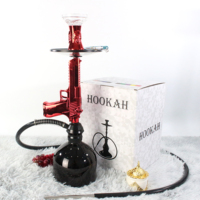 21 "Pistolet Forme Sheesha Arabian Eau Fumer Pipe Tuyau Unique Narguilé Accessoires Ensemble Complet Chicha Fumée Narghile Shisha Narguilé